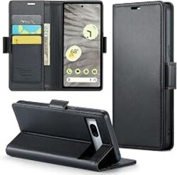 Phernykas Case for Pixel 8 Wallet Case with Card Holder, Kickstand RFID Blocking Magnetic Closure Shockproof Protective PU Leather Case for Google Pixel 8 Flip Case Wallet - Black