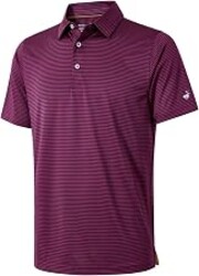 Golf Shirts for Boys Short Sleeve Moisture Wicking Dry Fit Performance Kids Youth Sport Striped Boys Polo Shirts