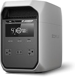 EF ECOFLOW Portable Power Station DELTA 3 Classic, 1024Wh LiFePO4 Battery, 1800W AC/100W USB-C Output, 1 Hr Fast Charge, Solar Generator for Home Backup, Camping & RVs (Solar Panel Optional)
