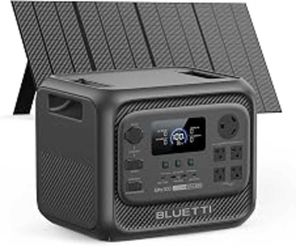 BLUETTI Elite 300 Solar Generator with 350W Solar Panel (Ship Separately), 3014.4Wh LFP Battery Backup with 2400W AC Outlets (4800W Surge), 3kWh Compact Power Station for Home Backup, Camping & RV Use