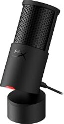 HyperX SoloCast 2 – Gaming USB Condenser Mic for PC, USB-C to USB-A, Built-in Pop Filter, Internal Shock Mount, Plug and Play, 24-bit / 96kHz, Compact Tiltable Stand – Black