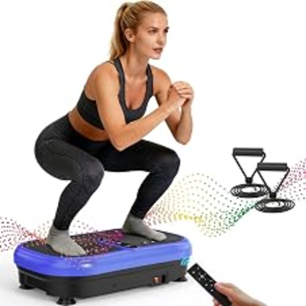 AXV Vibration Plate Fitness Platform Exercise Machine Vibrating Shaking Full Body Shaker Workout Vibrate Stand Shake Board Sport for Weight Loss Fat Burner for Gym Home Office