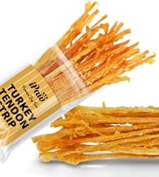iPaw Turkey Tendons for Dogs, Single Protein, Hypoallergenic, All Natural Human Grade Puppy Chew, Rawhide Alternative Dog Treats, 1 Pack Strip (Large)