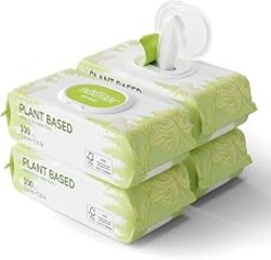 IMMHABI 400 Count Dog Wipes, Unscented Plant-Based Hypoallergenic Pet Wipes for Paws, Butt, and Anal Gland Care, Cleansing & Deodorizing for Puppies and Cats