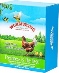 WORMSKING 10LB Dried Black Soldier Fly Larvae, More Calcium Than Dried Mealworms, High Protein Chicken Feed, Poultry Treat