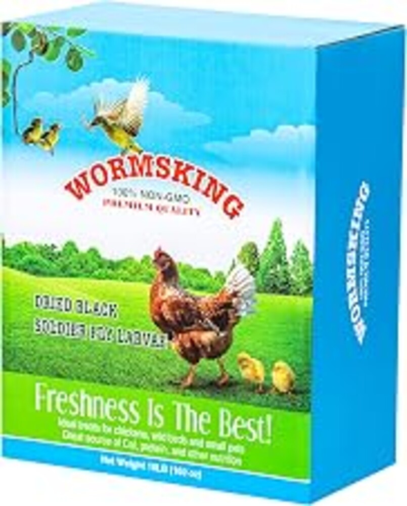 WORMSKING 10LB Dried Black Soldier Fly Larvae, More Calcium Than Dried Mealworms, High Protein Chicken Feed, Poultry Treat
