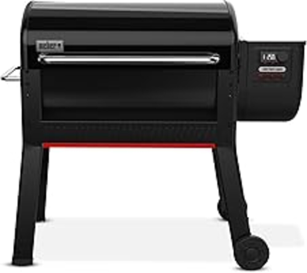 Weber Smoque™ XL 34‑Inch Pellet Smoker, Black – Outdoor BBQ Pellet Grill Up to 500 Degrees with SmokeBoost, SmoqueVent Airflow System & Rapid React PID Temperature Control