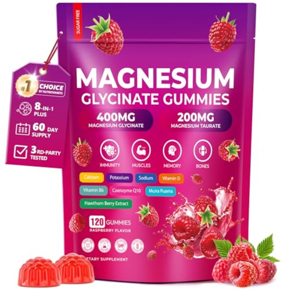 Magnesium Glycinate Gummies 600mg, 120 C