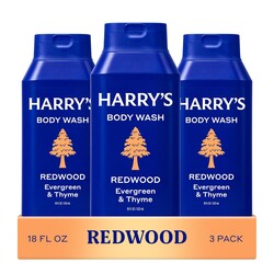 Harry's Men's Body Wash - Redwood - (3 Pack) 18 fl oz - Shower Gel for Men - No Parabens, Sulfates, or Dyes