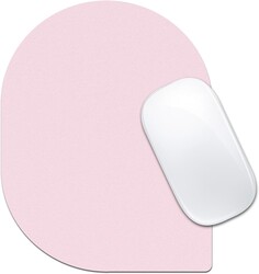 Pink Unique Shape Mouse Pad, 6 x 8 in Oval-Angle Design, Non-Slip Portable Mousepad for Laptop Computer Travel