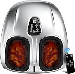 Foot Massager with Heat and Compression 2026 Upgraded Shiatsu Style | Comfortable Combination of Heat, Kneading, Vibration & Compression,for Plantar Fasciitis & Neuropathy