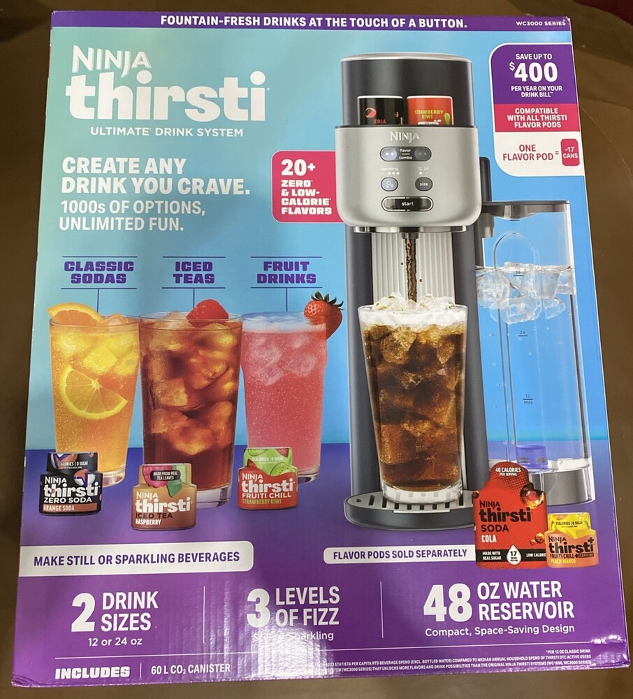 Ninja Thirsti Ultimate Drink System Cyberspace Color New in Box