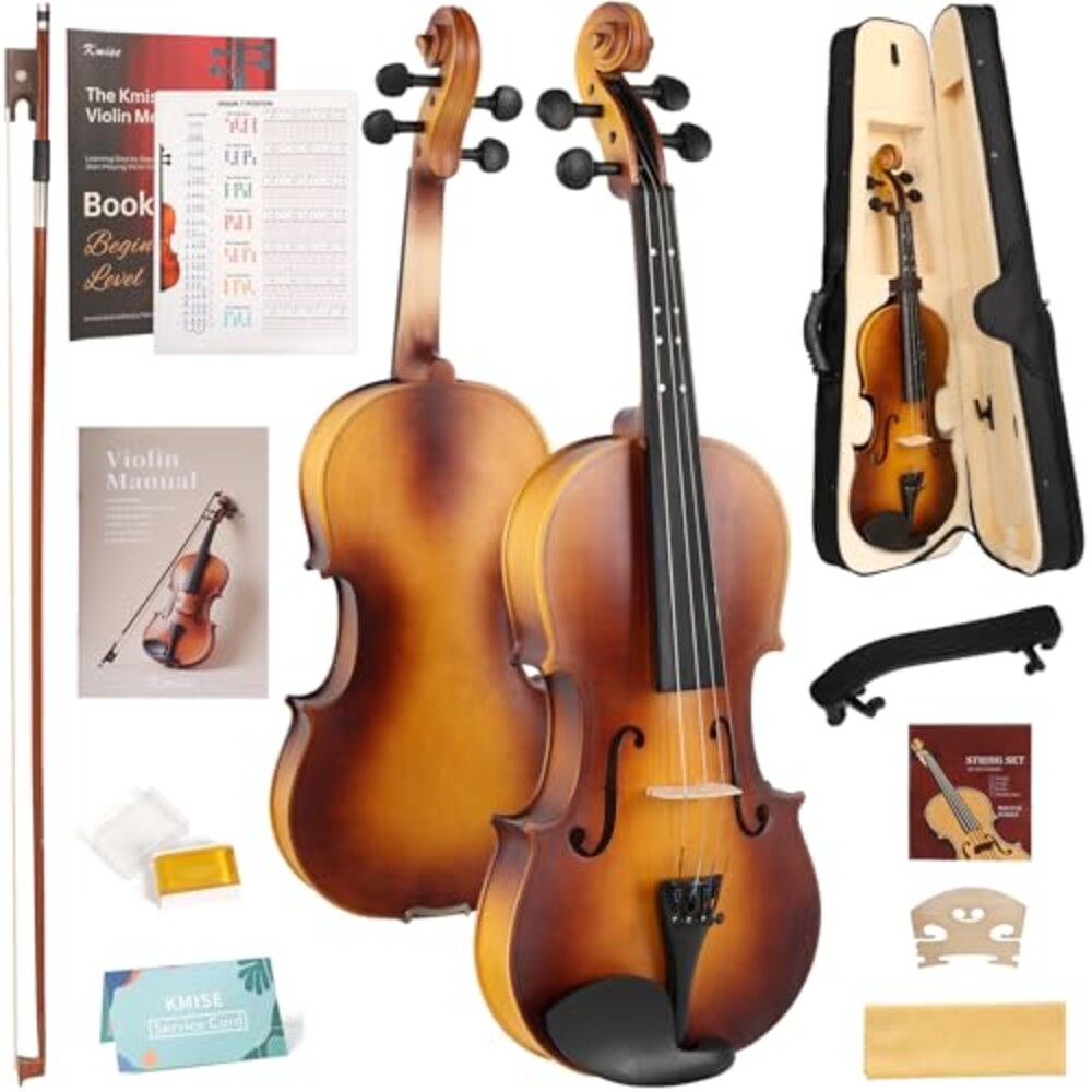 Kmise Violin 4/4 Full Set, Fingerboard F