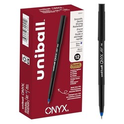 Onyx Roller Ball Stick Dye-Based Pen, Bl