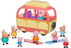 Peppa Pig Peppa Visits Australia Campervan Vehicle Preschool Toy with Rolling Wheels; Includes 8 Figures, 4 Accessories, for Ages 3 and Up (Amazon Exclusive)