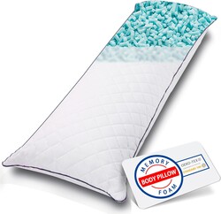 1 MIDDLE ONE Body Pillow, Memory Foam Body Pillows for Adults Sleeping, Long Pillow for Bed, Big Large Firm Full Body Pillow for Side Sleeper, 20x54 Inch, White