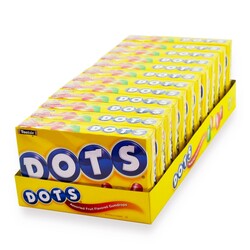 DOTS Individually Wrapped Candy Holiday Pack - Original Gummy Candy Flavors - Cherry, Lime, Orange, Lemon, Strawberry - Gluten Free, Kosher & Peanut Free Gumdrops - Bulk 12ct, 6.5oz Dots Candy Boxes