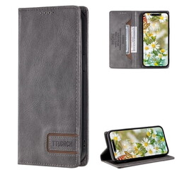 Dteck for Samsung Galaxy S21 FE Case Wallet with RFID Blocking Credit Card Holder, Premium PU Leather Magnetic Flip Folio Shockproof Protective Cover for Women Men,Gray