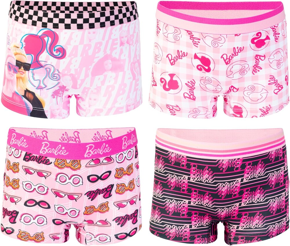 Barbie girls Amazon Exclusive 10-pk 100% Combed Cotton Underwear and 4-pk Girl Short Sizes 4, 6, 8 & 10