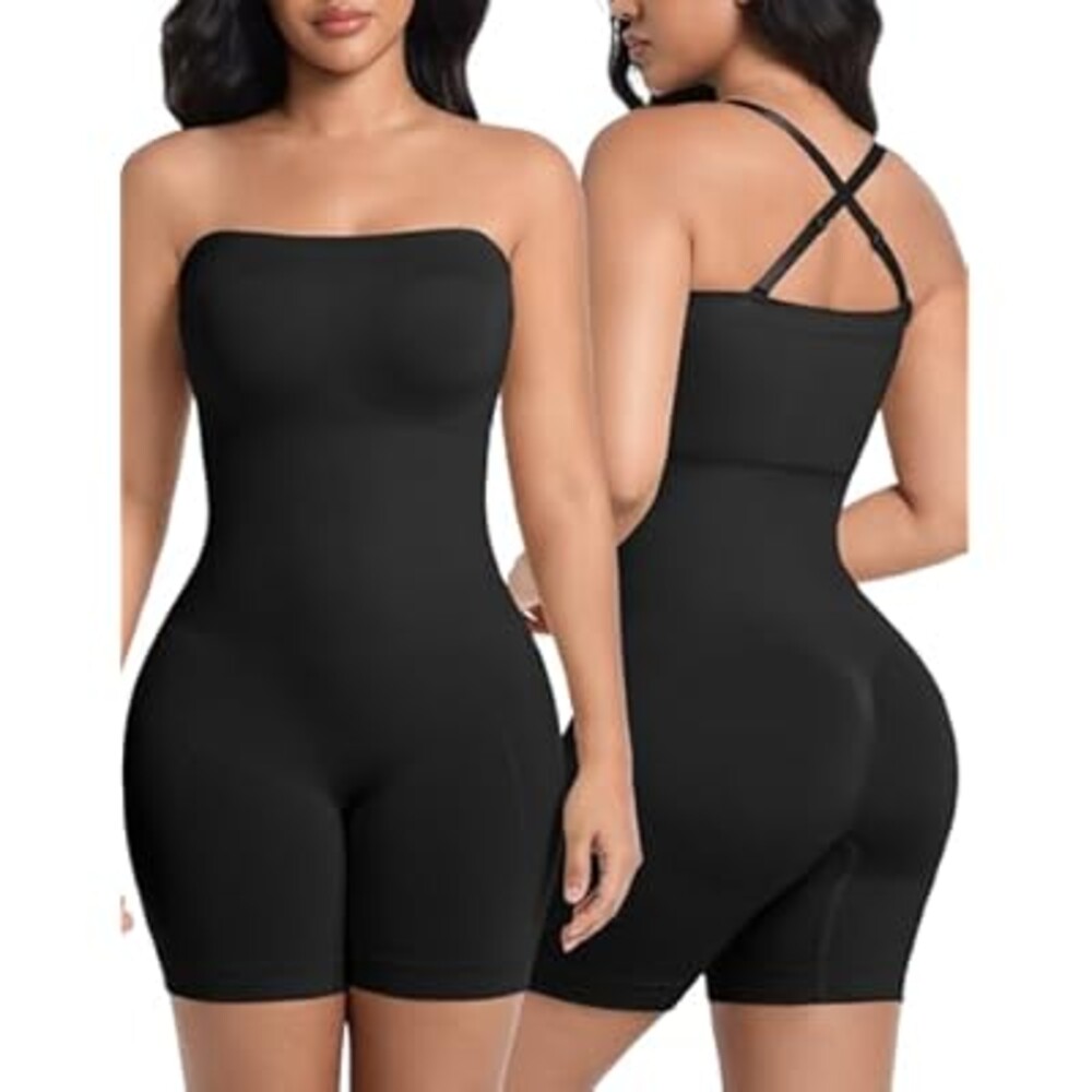 SIMIYA Shapewear Bodysuits Built in Bra, Tummy Control Strapless/strap Top for Women, Full Body Shaper Seamless Waist Trainer