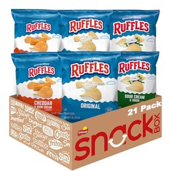 Ruffles Potato Chips, 3 Flavor Variety P