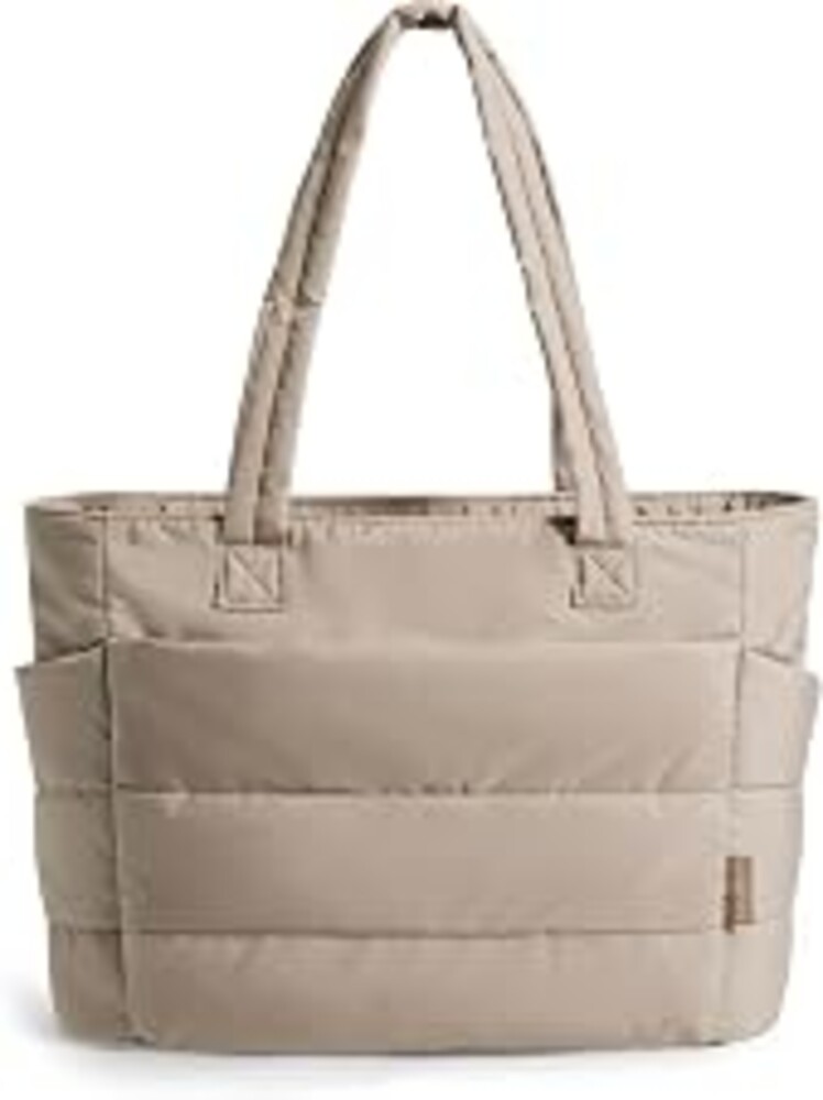 BAGSMART Tote Bag for Women, Lightweight Puffy Tote Bag with Compartments Shoulder Bag Handbag for Travel, Work, Gym | Lightweight