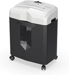 Bonsaii 12-Sheet Micro Cut Paper Shredder, 60-Minute P-4 High Security Shredders for Home Office, Shreds CD/Credit Card/Mail/Staple/Clip, Jam-Proof System with 4.2 Gal Pullout Bin (C266-BW)