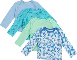 Hanes Baby Long Sleeve T-shirt, Ultimate Flexy Knit Tee for Boys & Girls, 4-Pack