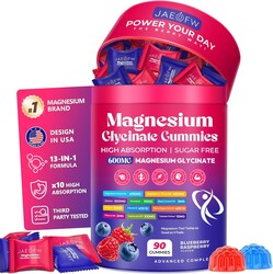 Magnesium Glycinate Gummies 1000mg – x2 High Absorption Magnesium Gummies for Women, Men & Kids – Sugar Free Vegan Supplement with CoQ10, Vitamin D3 & B6 – Daily Balance, Calm Energy & Muscle Function