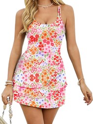 Arolina Women One Piece Swim Dress Tummy Control Modest Swimsuit Swim Skirt Bathing Suit
