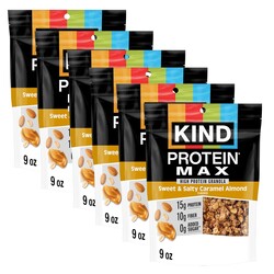 KIND Protein MAX Granola, Sweet & Salty Caramel Almond, Gluten Free, High Protein, Keto Snacks, 15g Protein, 9oz, 6 Count