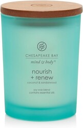 Chesapeake Bay Candle Mind & Body Medium Jar Candle Nourish + Renew (Coconut & Sandalwood)