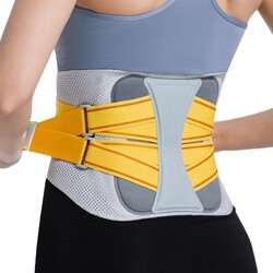Back Brace for Lower Back Pain Relief, Adjustable Lumbar Support Belt with Steel Plates, Dual Compression, Breathable 3D Knit Fabric, Slim Waist Design for Work, Gym, Sciatica, Herniated Disc XL