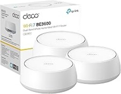 TP-Link Deco 7 BE23 Dual-Band BE3600 WiFi 7 Mesh Wi-Fi System | 4-Stream 3.6 Gbps, 160 Mhz | Covers up to 6,500 Sq.Ft | 2× 2.5G Ports Wired Backhaul | VPN,MLO,AI-Roaming, HomeShield, 3-Pack