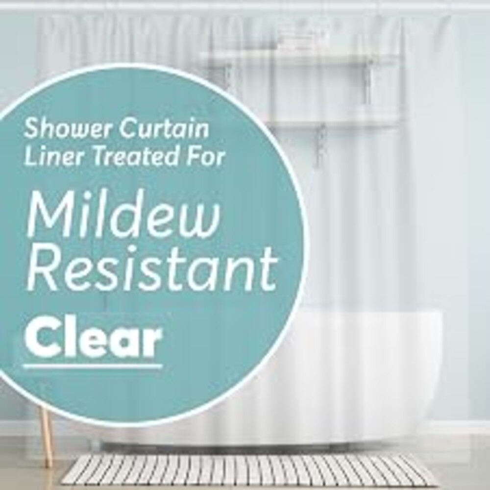 BigFoot Clear Shower Curtain - 72x72 Odorless Plastic with Magnets, Washable Long Bathroom Curtain - Premium PEVA Waterproof Bath Curtain, Rust-Proof Bathroom Essentials