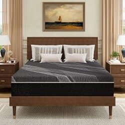 Dyonery Queen Size Mattress, 10 Inch Gel Memory Foam, Cooling & Back Pain Relief, Fiberglass Free, CertiPUR-US Certified, Foam Made in USA, Medium