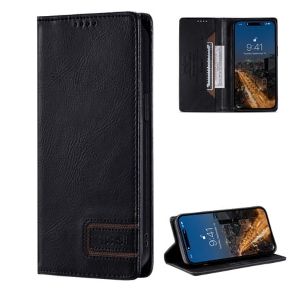 Dteck for Sasmung Galaxy S24 Case, RFID Blocking Magnetic Closure PU Leather Wallet Flip Case with Card Holder Kickstand Shockproof Phone Cover for Samsung Galaxy S24 5G,Black