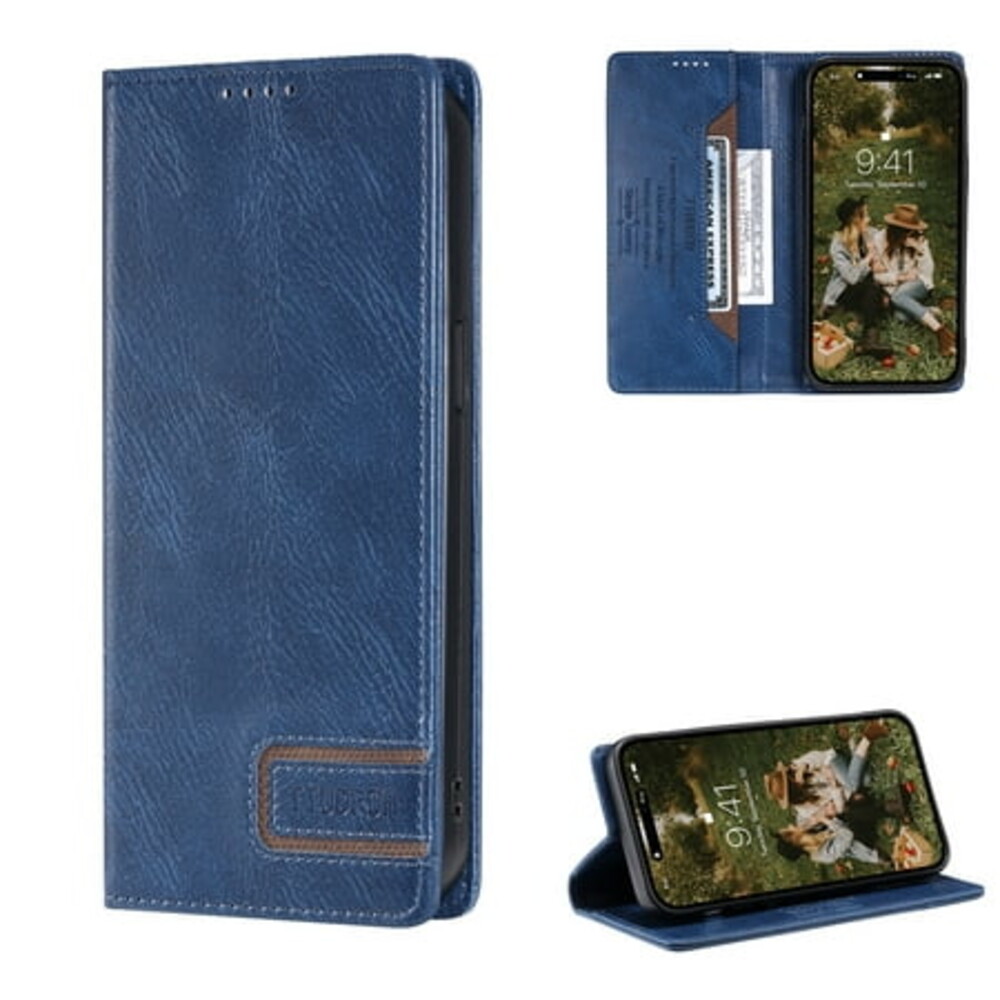 Dteck for Sasmung Galaxy A15 Case, RFID Blocking Magnetic Closure PU Leather Wallet Flip Case with Card Holder Kickstand Shockproof Phone Cover for Samsung Galaxy A15 5G,Blue