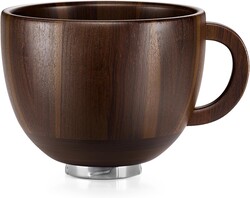 SpaceAid Wooden Bowl with Handle, Kitchen Space Aid Acacia Wood Mixing Bowls Holder for Stand Mixer, Compatible with 4.5 & 5 QT Tilt-Head Models Kitchen, Natural Wood