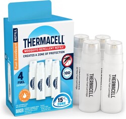 Thermacell Fuel-ZoneGuard Mosquito Repellent Butane Refill; 15-FT Zone of Scientifically Proven Outdoor Protection; Fuel-Powered; Patio Shield; 48Hr Refill; Bug Spray Alternative; Scent Free