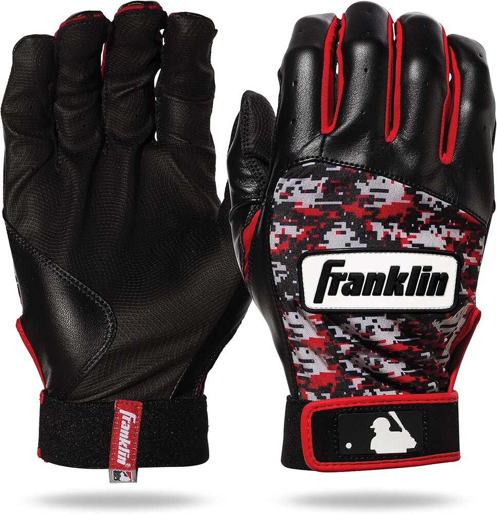 Franklin Sports MLB Youth Batting Gloves - Digitek Camo Baseball + Softball - Premium Leather - Many Sizes + Colors - Youth