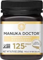 Manuka Doctor - Raw Manuka Honey MGO 125+ Monofloral, 100% Pure New Zealand Honey. Certified. Guaranteed. Raw. Non-GMO (8.75 oz)