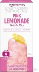 Amazon Grocery, Pink Lemonade Drink Mix Singles, 3.2 Oz, 6 Ct
