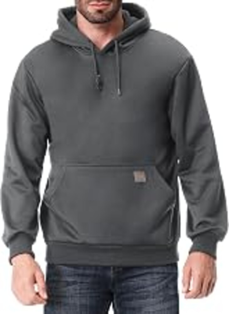 TUAOVA Men's Relaxed Fit Fleece-Lined Pullover Hooded Sweatshirt Comfortable and Soft