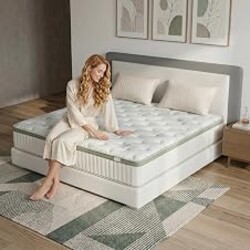 Queen Size Mattress 14 Inch, Medium Firm Memory Foam Hybrid Mattress with Individual Pocket Spring - Pressure Relief, Motion Isolation, Cool Sleep, 60" x 80"