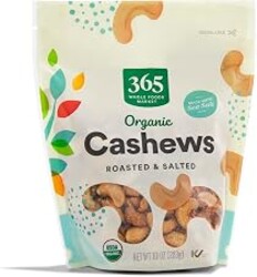 365 by Whole Foods Market, Organic Roasted & Salted Cashews, 10 Ounce