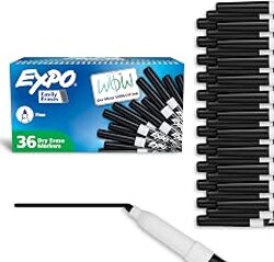 EXPO Dry Erase Markers, Low Odor Ink, Black, Fine Tip, 36 Count - Easily Erases, Ideal for Classroom, Home, Office, Back to School, Teacher Supplies