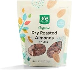 365 by Whole Foods Market, Organic Dry Roasted & Salted Almonds, 10 Ounce