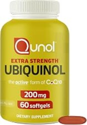Qunol Ubiquinol 200mg, Extra Strength, Powerful Antioxidant, 60 Softgels | #1 Cardiologist Recommended Supplement for Heart Health, Coenzyme Q10 Supplement to support Vascular Health & Cellular Energy