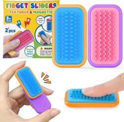 Magnetic Sensory Fidget Toys – Frozen Peak & Flow Wave Style Silicone Sliders for Anxiety Relief, Autism & Office Focus, Travel Desk Must-Have for Adults & Kids